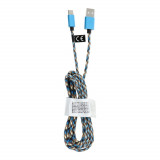 Cablu Date &amp; Incarcare Textil Tip C 2.0 (Albastru) C248 2m