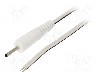 Cablu alimentare DC, cabluri, DC 2,35/0,7 mufa, alb, 0,5m, WEST POL - P07-TT-T035-050WH