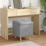 vidaXL Ottoman cu Depozitare Gri deschis 40 x 40 x 45 cm țesătură 876803