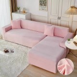 Cumpara ieftin Huse Elastice pentru Coltar din Catifea - JO560 Roz Deschis