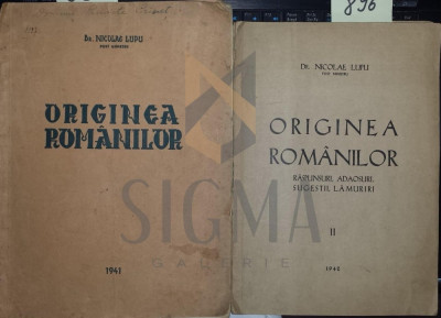 ORIGINEA ROMANILOR vol I + II, dedicatie !!! foto