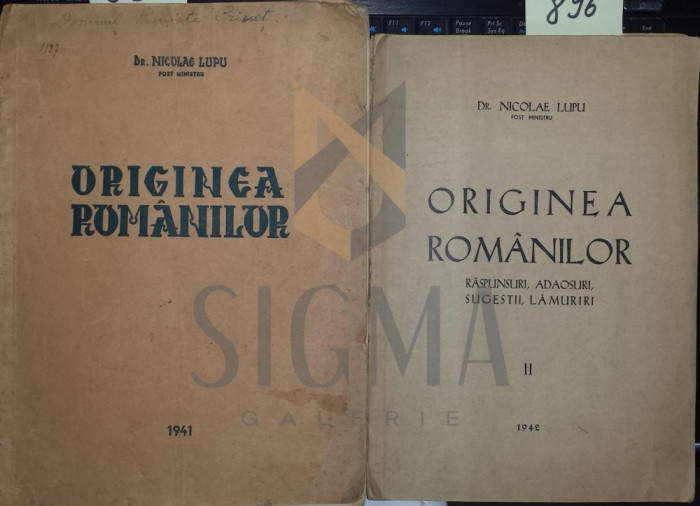ORIGINEA ROMANILOR vol I + II, dedicatie !!!