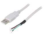 Cablu USB 2.0 A 1,5m gri, 24AWG/28AWG - BQ CABLE