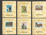 COMORES 1976 FAUNA ANIMALE PROTEJATE COLITE DELUXE