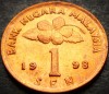 Moneda exotica 1 SEN - MALAEZIA, anul 1998 * cod 5180 = UNC, Asia
