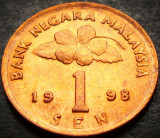 Cumpara ieftin Moneda exotica 1 SEN - MALAEZIA, anul 1998 * cod 5180 = UNC, Asia