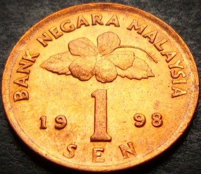 Moneda exotica 1 SEN - MALAEZIA, anul 1998 * cod 5180 = UNC foto
