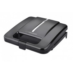 Sandwich maker Esperanza Parmigiano, maner/carcasa izolate termic, 50/60Hz, 1000W, 220-240V, 22,5 x 22,3 x 7,3cm, negru