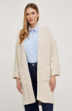 Answear Lab cardigan de lana culoarea bej, călduros