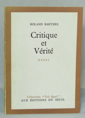 Critique et verite / Roland Barthes foto