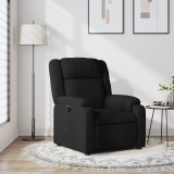 VidaXL Fotoliu rabatabil, negru, material textil