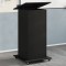 Gossi pupitru cu roti si sertar negru 55x55x107 cm lemn prelucrat