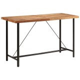 VidaXL Masa de bar 180x70x107 cm, lemn masiv de acacia și fier