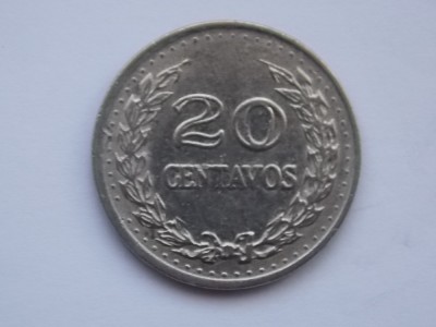 20 CENTAVOS 1972 COLUMBIA foto