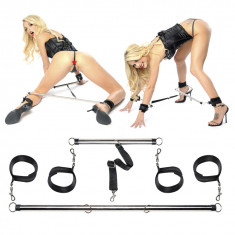 Spreader Bar - Sistem Imobilizare Bondage, Spread'em Bar and Cuff Set