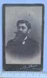 Cabinet card M. Aron &ndash; B&acirc;rlad 1913 &ndash; portret bărbat cu dedicație