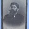 Cabinet card M. Aron &ndash; B&acirc;rlad 1913 &ndash; portret bărbat cu dedicație
