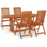 Cumpara ieftin Set mobilier de gradina, 5 piese, lemn masiv de eucalipt