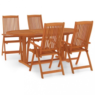 Set mobilier de gradina, 5 piese, lemn masiv de eucalipt foto