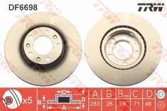 TRW DF6698 Disc frana foto