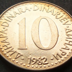 Moneda 10 DINARI / DINARA - RSF YUGOSLAVIA, anul 1982 *cod 1534 A