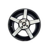 Set 4 jante aliaj PDW 16x7, 4x100, ET35, negru lucios cu polish (65068)
