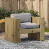 vidaXL Canapea de grădină, 79x60x62 cm, lemn masiv pin impregnat 844624
