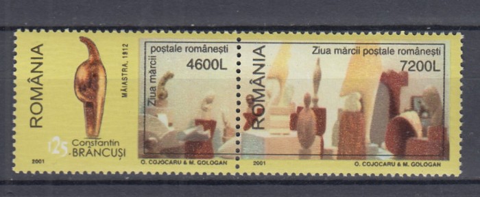 ROMANIA 2001 LP 1540 ZIUA MARCII POSTALE ROMANESTI SERIE MNH