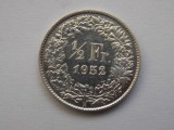 1/2 FRANC 1952 ELVETIA-argint, Europa