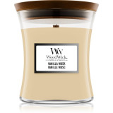 Woodwick Vanilla Musk lum&acirc;nare parfumată 275 g