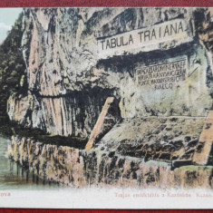 Orsova-1906-Tabula Traiana,Dunarea CRESCUTA-C.P.circ.