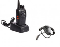 Statie radio portabila emisie receptie, Walkie Talkie, Baofeng BF-888, cu microfon extern (speaker) foto