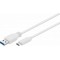 Cablu USB 3.0 tata la USB Type C 3.0 A tata alb 5Gbp/s 1m Goobay