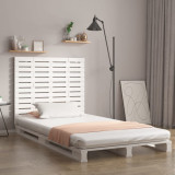 Tăblie de pat pentru perete, alb, 141x3x91,5 cm, lemn masiv pin, vidaXL