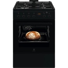 Aragaz mixt Electrolux LKK660220K, SteamBake AirFry, Siguranta cuptor, Inaltime reglabila, Negru, Clasa A