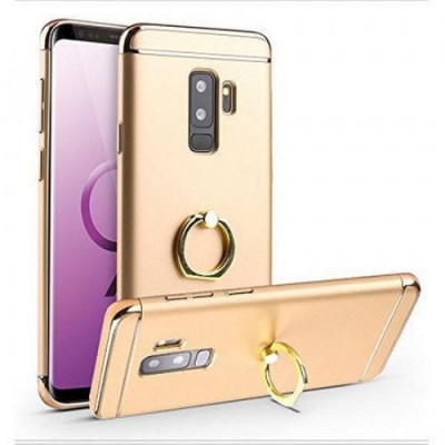 Husa protectie pentru Samsung Galaxy J5 2017 Luxury Gold Plated cu Inel de sustinere foto