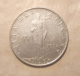 VATICAN 100 LIRE 1957 PIUS AL XII LEA