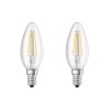 Set 2 Becuri LED Osram B40, 4W, 470lm, E14, 2700K, Lumina Calda