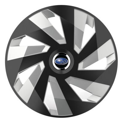 Set 4 Capace Roti, potrivite jantelor de R15, pentru Subaru, model vector black and silver foto