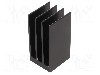 Radiator extrudat, aluminiu, 37.5mm x 35mm, neagra, FISCHER ELEKTRONIK - SK 654 37,5 SA