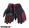 Manusi barbati pentru scuter - motocicleta Urban vara Seventy model SD-C48 negru/rosu &ndash; degete tactile XXL (11 cm)