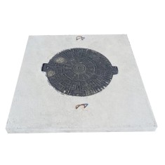 Capac camin din beton cu rama din fonta de 40 tone 140x140x20 cm