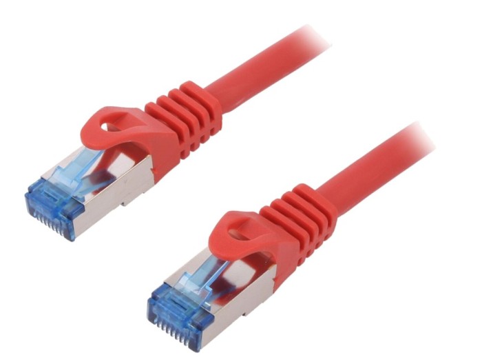 Cablu Patch Cord Ethernet Cat 6a LSZH Roșu