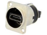 Adaptor HDMI dublu ecranat aurit argintiu