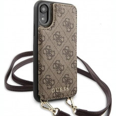 Husa Cover Guess Crossbody Cardslo pentru iPhone XR Brown foto