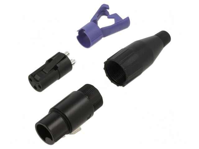 Metal Plug Straight Cord 3 Sockets