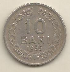 ROMANIA RPR 10 BANI 1955 [1] VF , livrare in cartonas foto