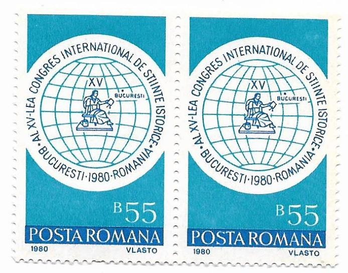 Romania (510) - Al XV-lea Congres International de Stiinte Istorice, 1980, neobliterata, bloc de 2