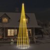 VidaXL Brad de Crăciun pe catarg, 1134 LED-uri, alb cald, 800 cm