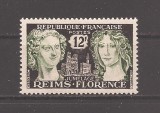 Franta 1956 - Prietenia Reims - Florența, MNH, Nestampilat